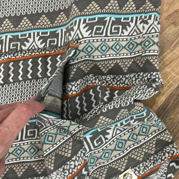 Free Planet 100% cotton Aztec pattern hoodie sweatshirt size Medium gray - Picture 5 of 14